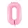 0-ás születésnapi szám fólia lufi - pink 86 cm