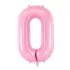 0-ás születésnapi szám fólia lufi - pink 86 cm