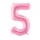 5-ös születésnapi szám fólia lufi - pink 86 cm
