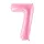 7-es születésnapi szám fólia lufi - pink 86 cm