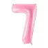7-es születésnapi szám fólia lufi - pink 86 cm