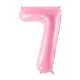 7-es születésnapi szám fólia lufi - pink 86 cm