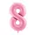 8-as születésnapi szám fólia lufi - pink 86 cm