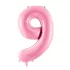 9-es születésnapi szám fólia lufi - pink 86 cm