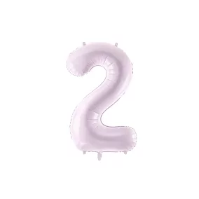 2-es születésnapi szám fólia lufi - lila 72 cm