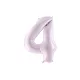4-es születésnapi szám fólia lufi - lila 72 cm
