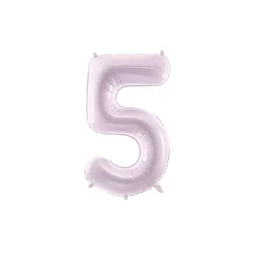 5-ös születésnapi szám fólia lufi - lila 72 cm