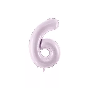 6-os születésnapi szám fólia lufi - lila 72 cm