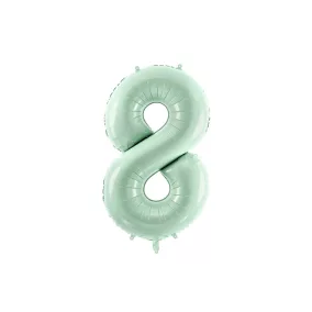 8-as születésnapi szám fólia lufi - zöld 72 cm