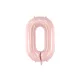 0-ás születésnapi szám fólia lufi - light pink 72 cm