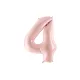 4-es születésnapi szám fólia lufi - light pink 72 cm