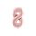 8-as születésnapi szám fólia lufi - light pink 72 cm