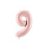 9-es születésnapi szám fólia lufi - light pink 72 cm
