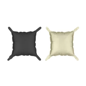   Kétoldalas fólia lufi függöny - négyzet - fekete-bézs - 35 × 35 cm - 4 db