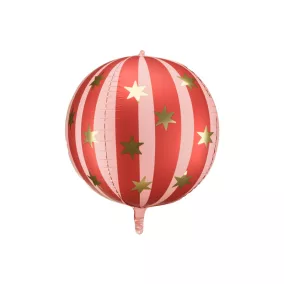 Fólia lufi Csillagos gömb 75 cm - piros