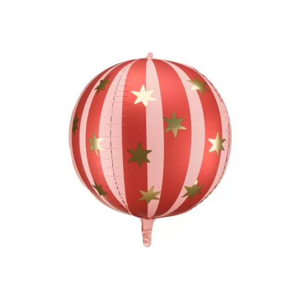Fólia lufi Csillagos gömb 75 cm - piros