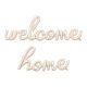 Fólia lufi - Welcome Home felirattal - 335 × 71 cm - cappuccino