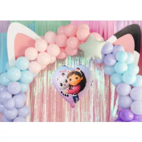 Gabi babaháza szív alakú fólia lufi - 35 cm