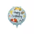 Fólia lufi - Happy Birthday - Versenyautók - 35 × 35 cm