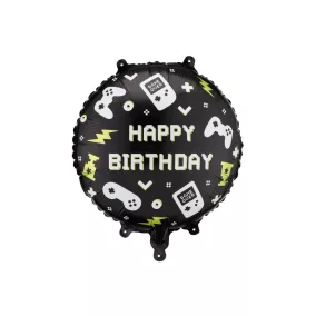 Fólia lufi - Happy Birthday - Gamer - 35 × 35 cm