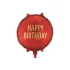 Fólia lufi - Happy Birthday - 35 × 35 cm - dark red