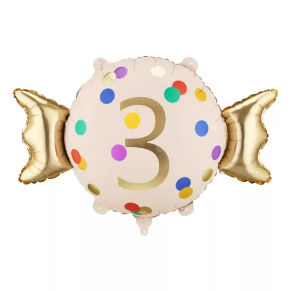 Candy fólia lufi „3” - 61 × 37 cm
