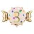 Candy fólia lufi „3” - 61 × 37 cm