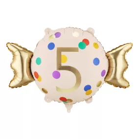 Candy fólia lufi „5” - 61 × 37 cm