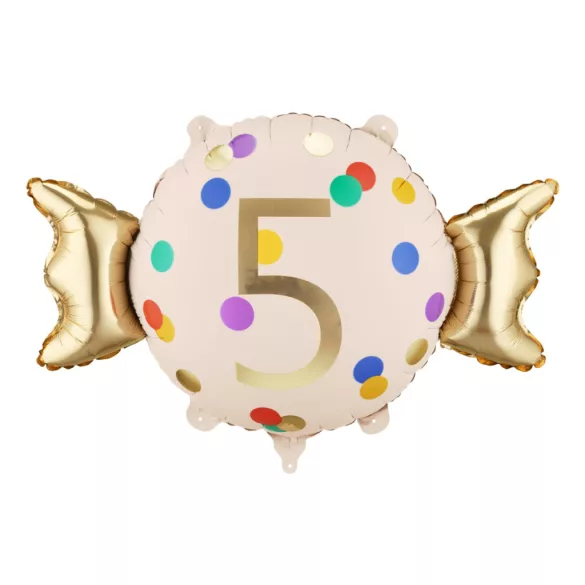Candy fólia lufi „5” - 61 × 37 cm
