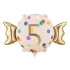 Candy fólia lufi „5” - 61 × 37 cm