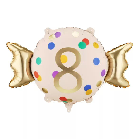 Candy fólia lufi „8” - 61 × 37 cm