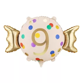 Candy fólia lufi „9” - 61 × 37 cm
