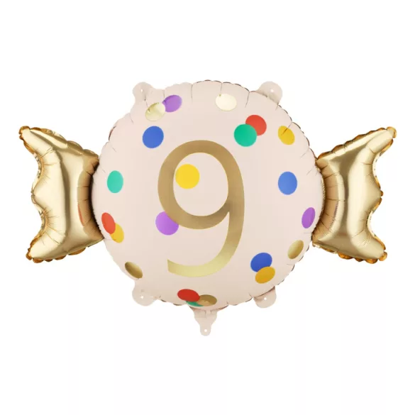 Candy fólia lufi „9” - 61 × 37 cm