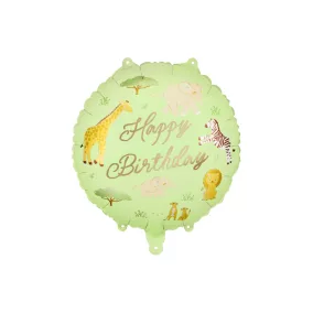 Happy Birthday Safari Fólia lufi 5x35 cm