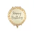 Happy Birthday Fólia lufi leopárd mintával 35x35 cm