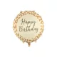 Happy Birthday Fólia lufi leopárd mintával 35x35 cm