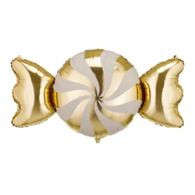 Fólia lufi cukorka - Bézs-arany - 113 × 54 cm