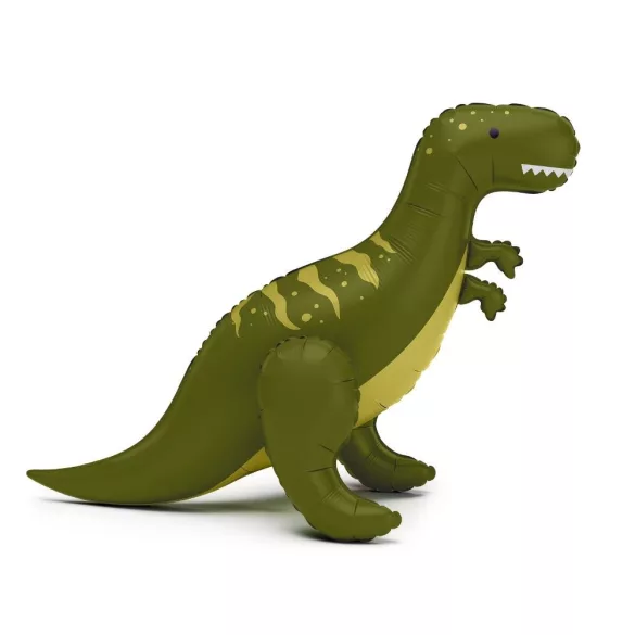 Álló T-Rex fólia lufi 93 × 79 cm - zöld