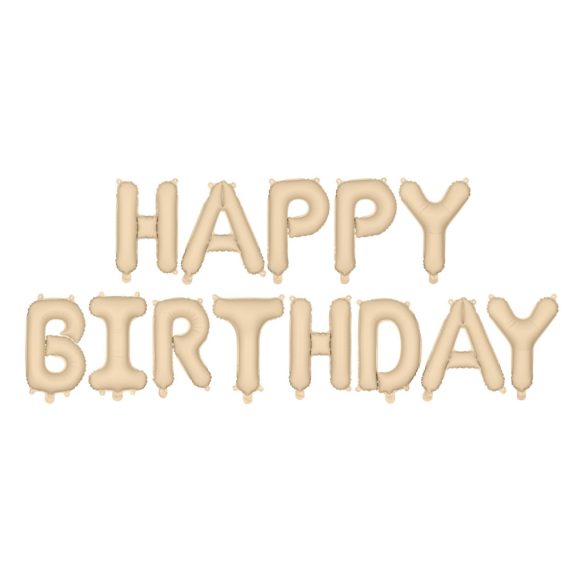 Fólia Lufi - Happy Birthday Bézs 340x35 cm