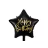 Fólia lufi - Happy Birthday - Black - 40 cm