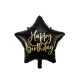 Fólia lufi - Happy Birthday - Black - 40 cm