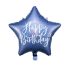 Fólia lufi - Happy Birthday - Navy Blue - 40 cm