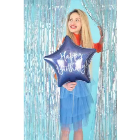 Fólia lufi - Happy Birthday - Navy Blue - 40 cm