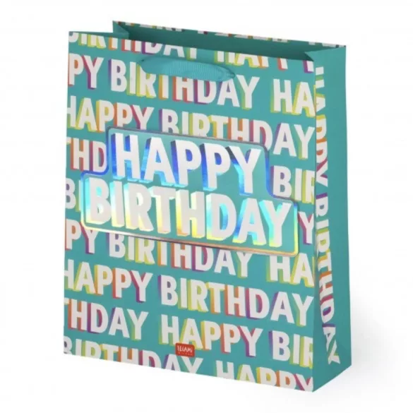 Legami ajándéktasak (L 26 -5x32 -5x11 -5 cm) - happy birthday