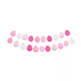 Lufi girland - pink - 3 az 1ben - 20 db-os