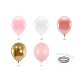 Lufi girland - pink - 200 cm - 60 db-os