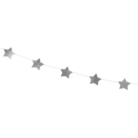 Girland - Ezüst csillagok - 3.6m