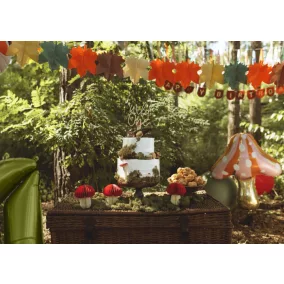 Őszi falevél selyempapír girland - 3 m