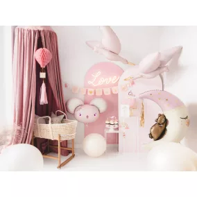 "Oh Baby" babaváró buli girland - light pink