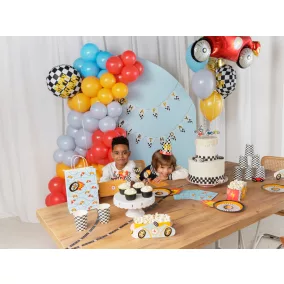 Happy Birthday feliratos girland versenykupával - 250 cm